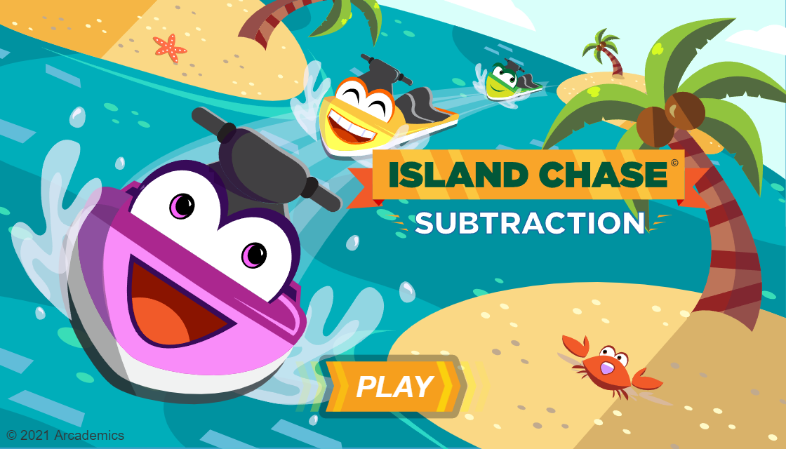 Island Chase Subtraction - Arcademics