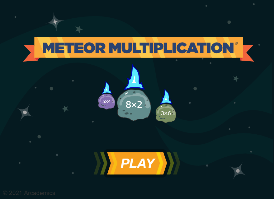 Meteor Multiplication - Arcademics